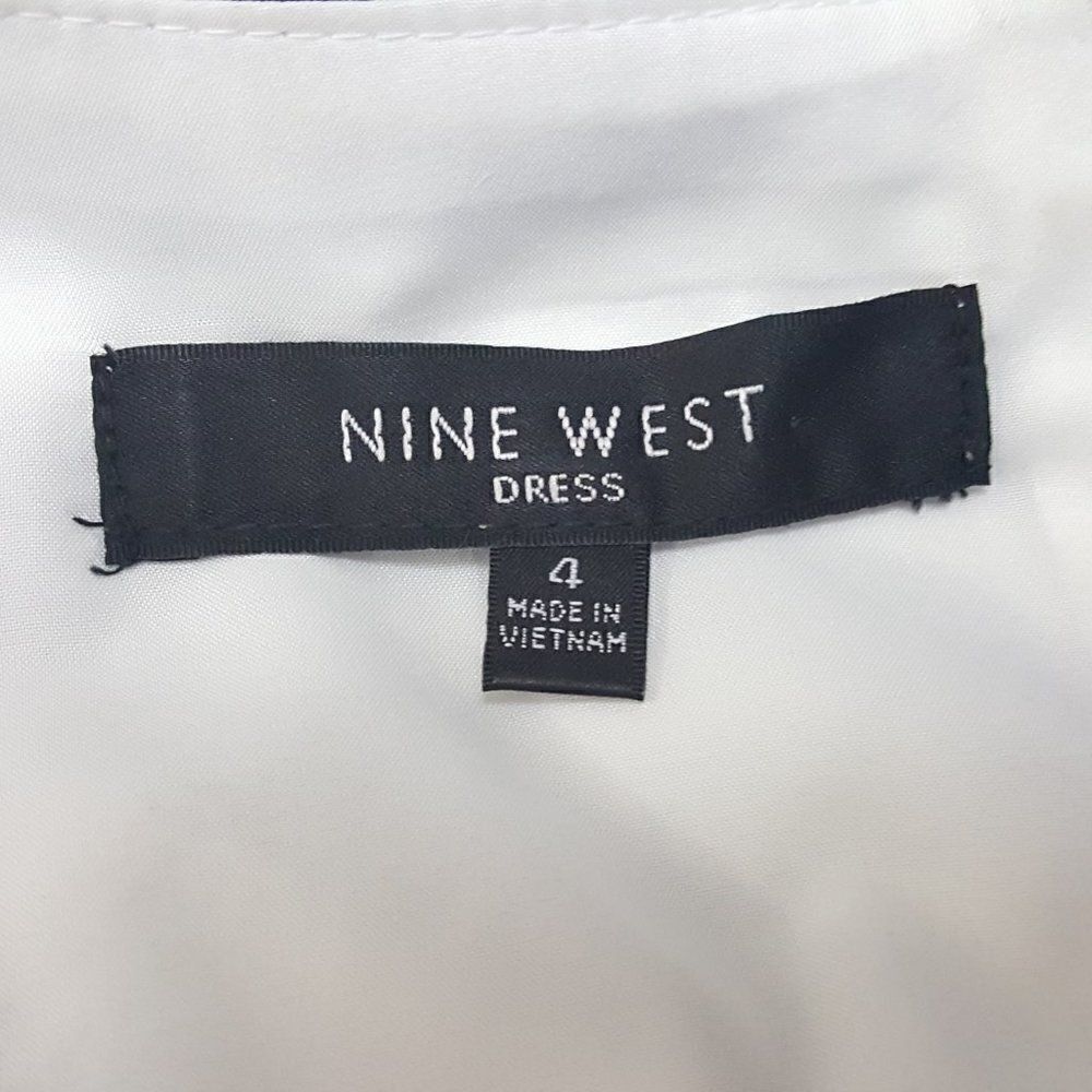 Nine West Blue & White Swirl Sheath Dress Size 4 - Picture 7 of 7